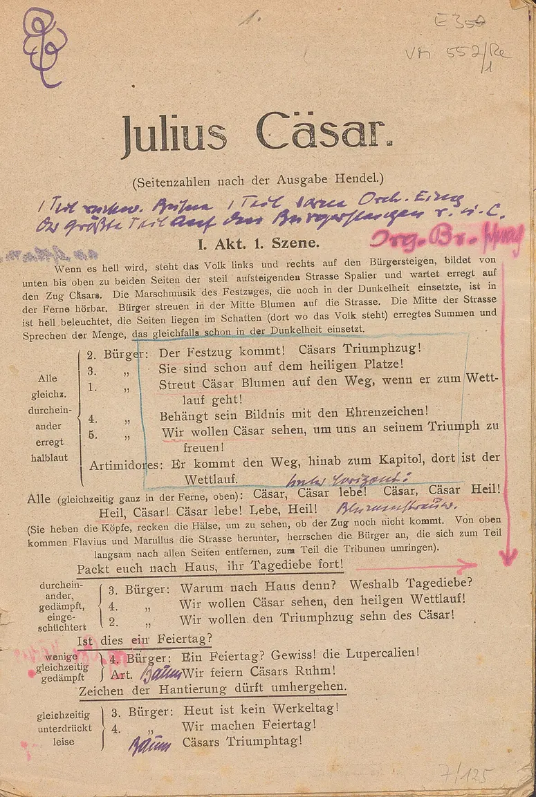 Julius Caesar. 1. Akt