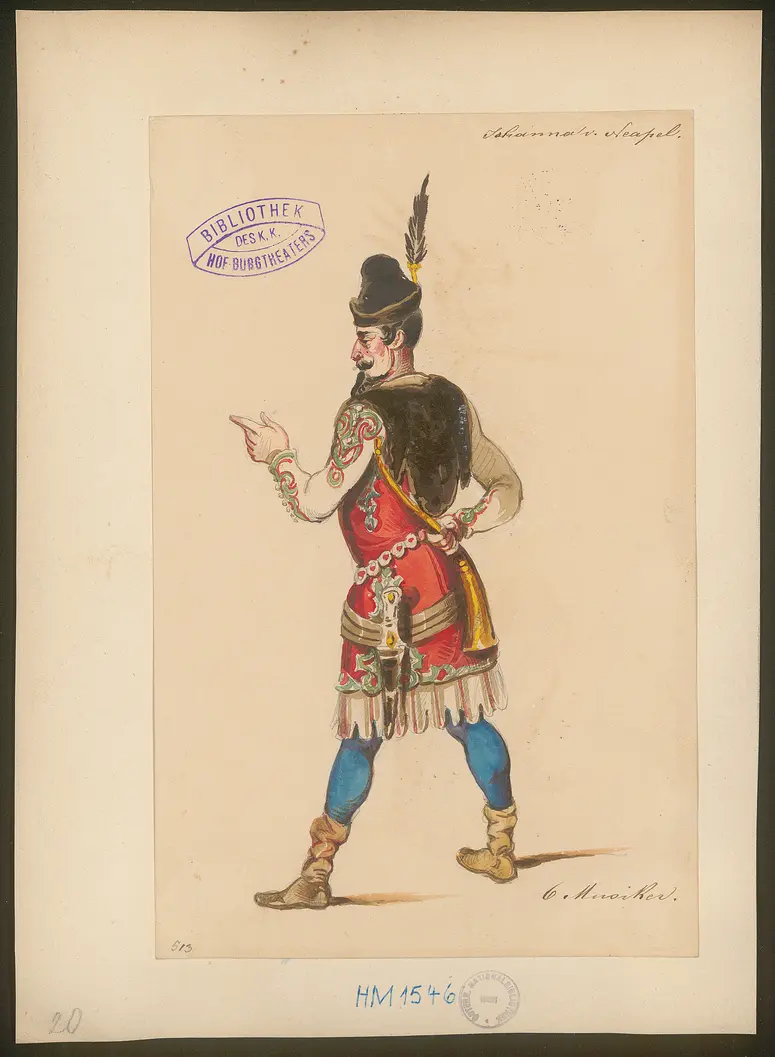 Johanna von Neapel, Titel der Serie: Figurinen des k.k. Hof-Burgtheaters