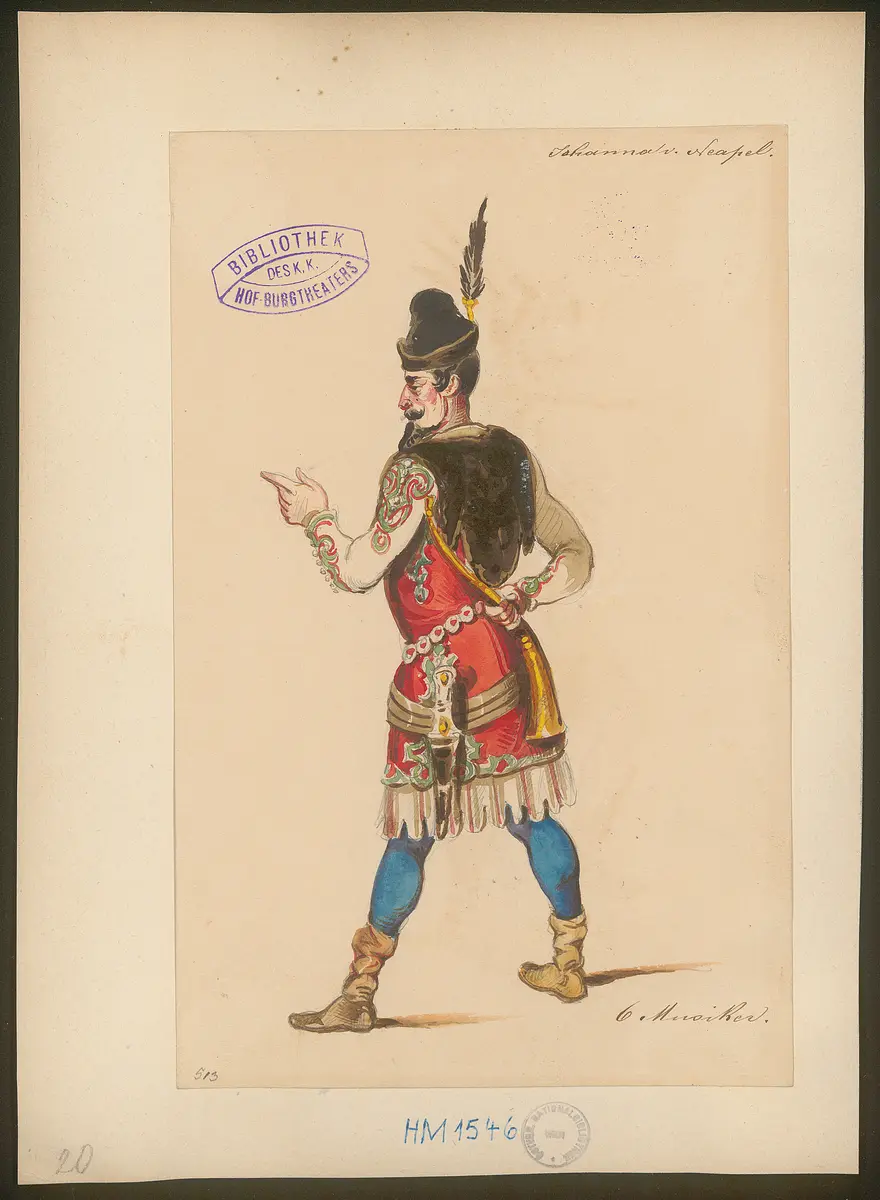 Johanna von Neapel, Titel der Serie: Figurinen des k.k. Hof-Burgtheaters