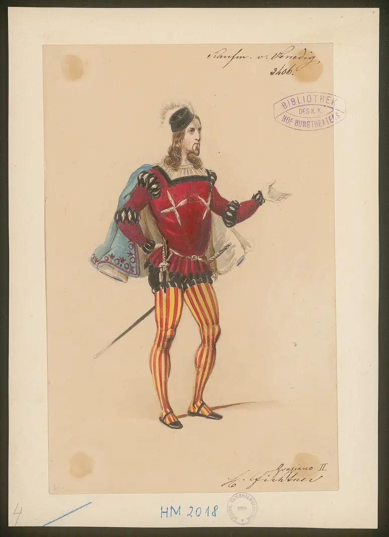Der Kaufmann von Venedig, Originaltitel: The Merchant of Venice, Titel der Serie: Figurinen des k.k. Hof-Burgtheaters