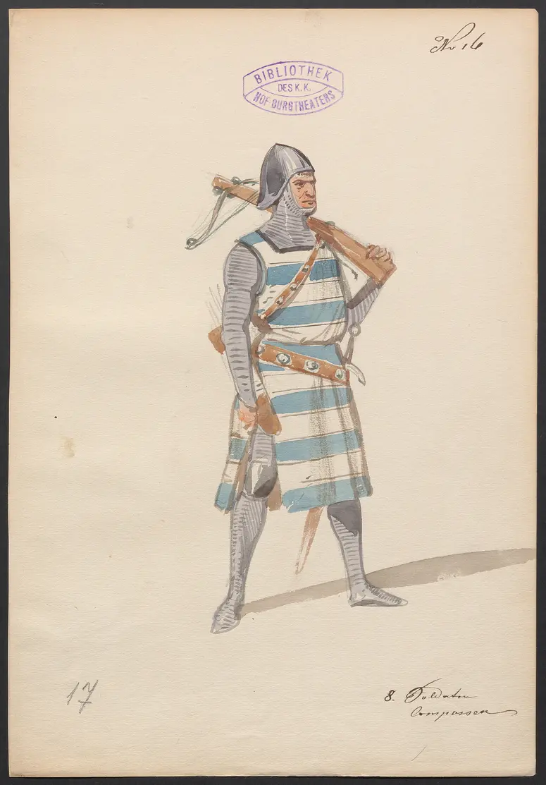 Lady Gloster, Titel der Serie: Figurinen des k.k. Hof-Burgtheaters