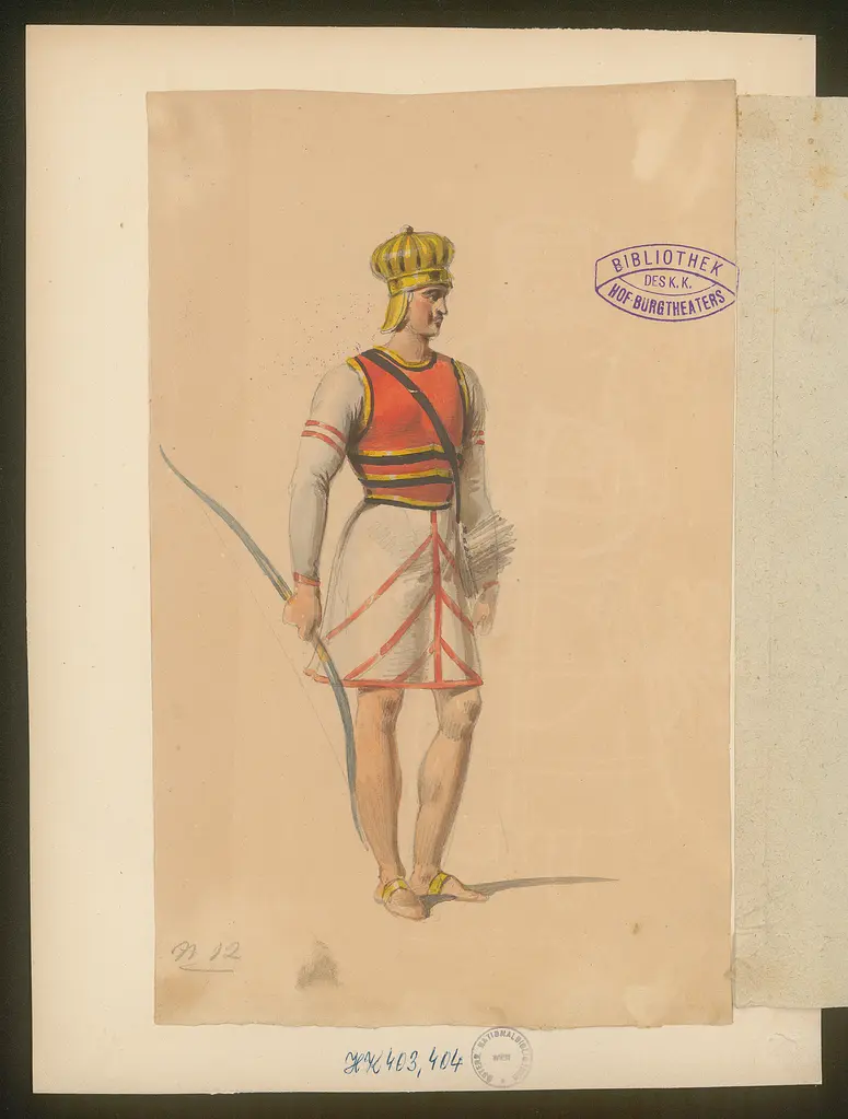 Die Tochter der Luft, Originaltitel: La hija del aire, Titel der Serie: Figurinen des k.k. Hof-Burgtheaters