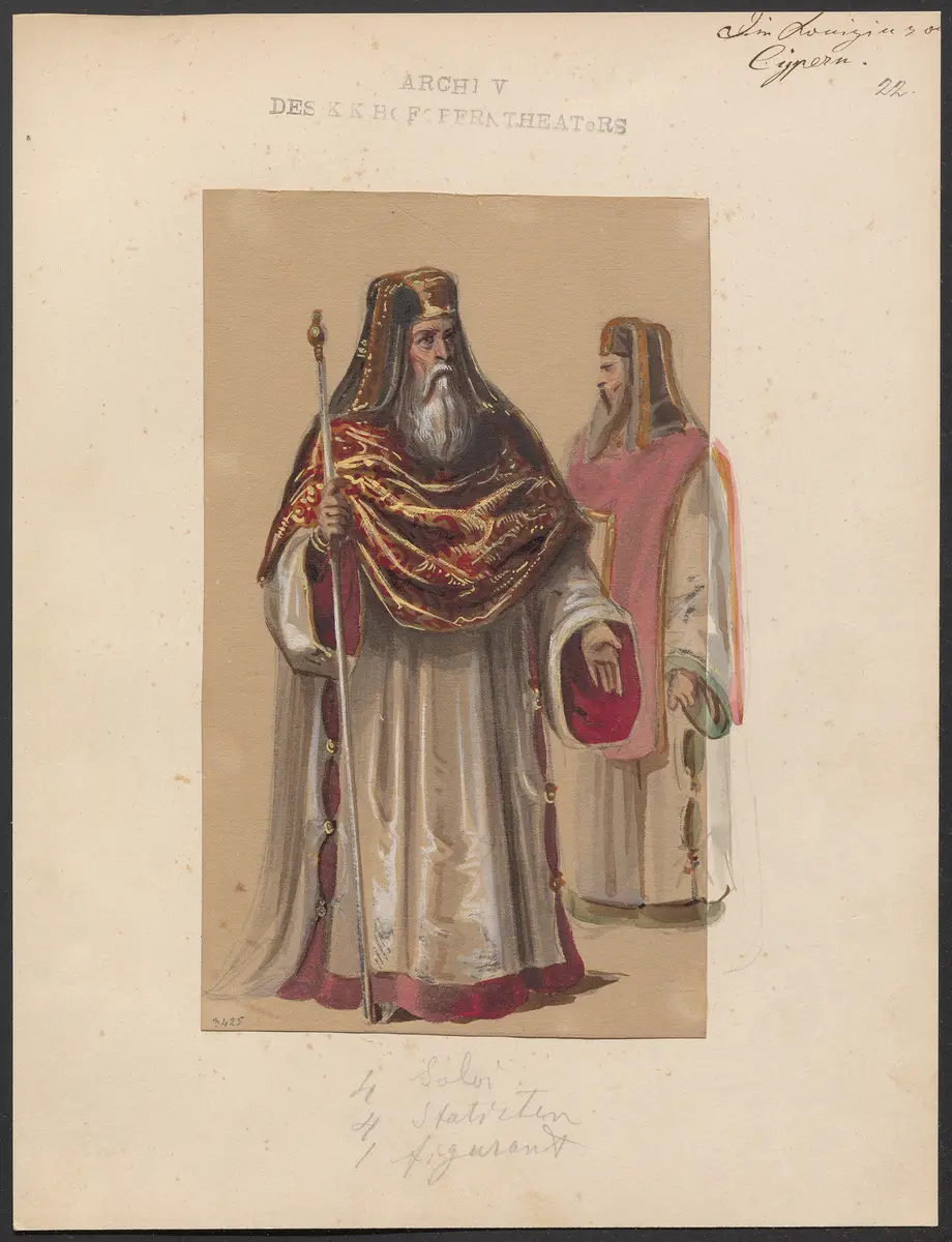 Die Königin von Cypern, Originaltitel: La reine de Chypre, Titel der Serie: Figurinen des k.k. Hofoperntheaters