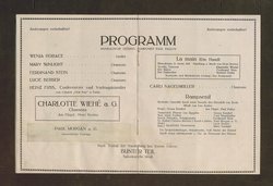 Kabarett Fledermaus, Titel in Vorlageform: Fledermaus Theater und Cabaret, Verweis auf Stücktitel: Rampsenit, Verweis auf Stücktitel: La main