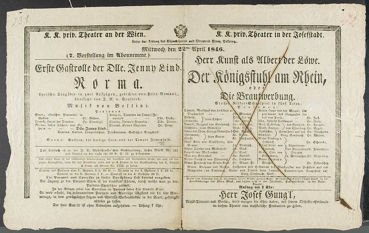 Norma, Der Königsstuhl am Rhein