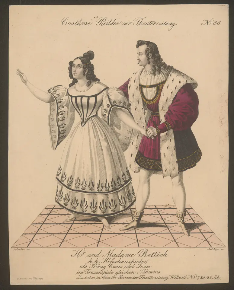 König Enzio, Titel der Serie: Costume-Bild, Name der Zeitschrift: Wiener Theaterzeitung