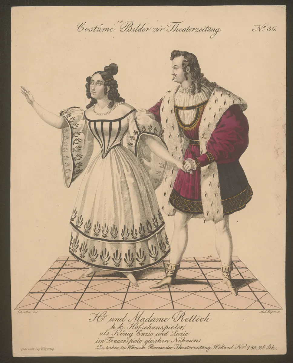 König Enzio, Titel der Serie: Costume-Bild, Name der Zeitschrift: Wiener Theaterzeitung
