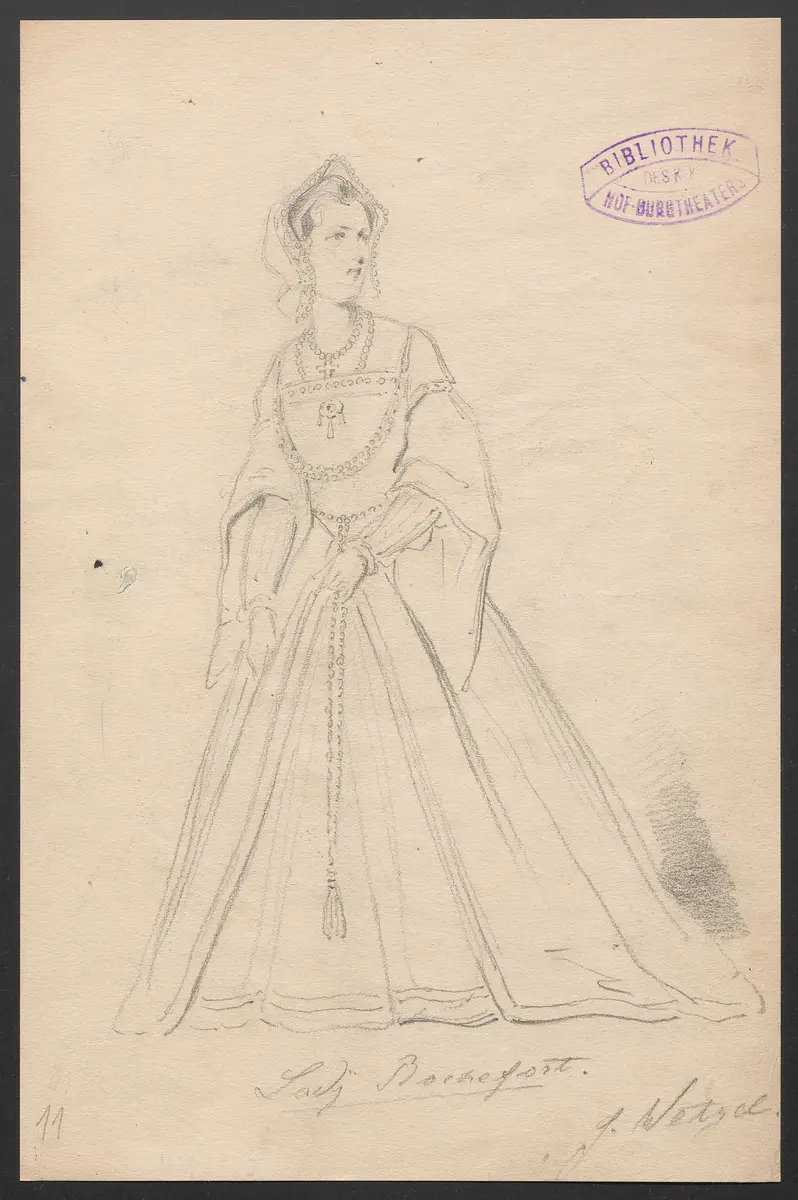 Katharina Howard, Titel der Serie: Figurinen des k.k. Hof-Burgtheaters