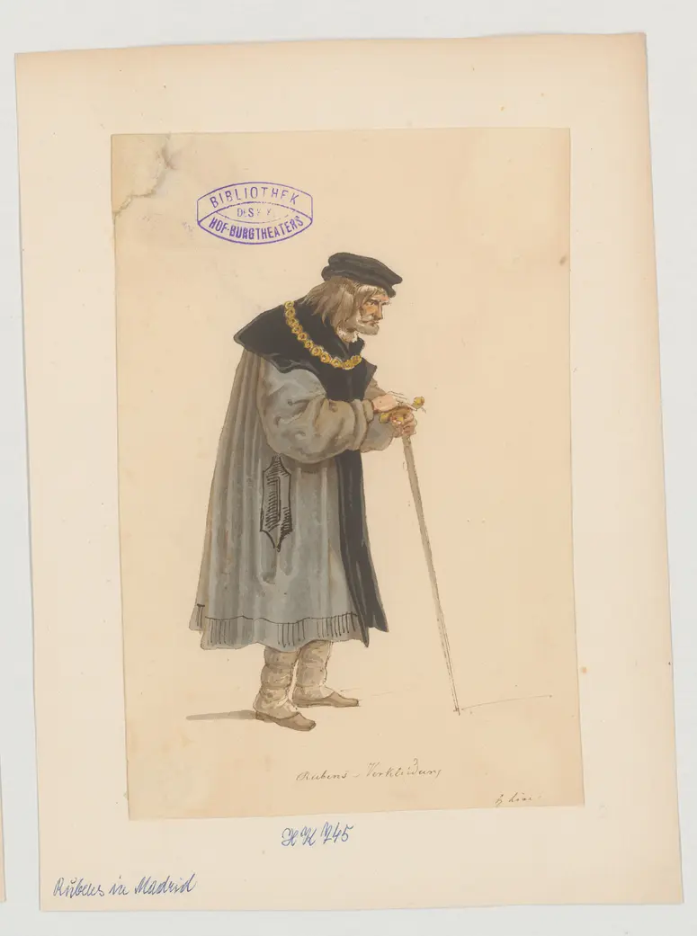 Rubens in Madrid, Titel der Serie: Figurinen des k.k. Hof-Burgtheaters