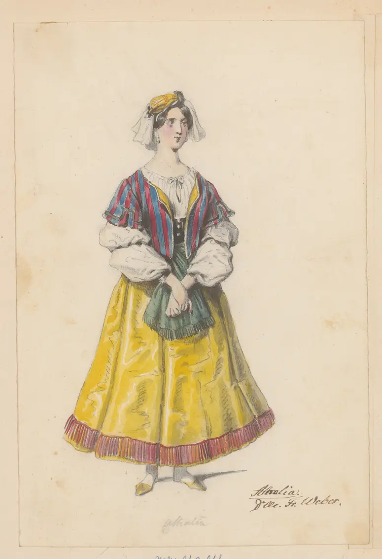 Ein weibliches Herz, Titel der Serie: Figurinen des k.k. Hof-Burgtheaters