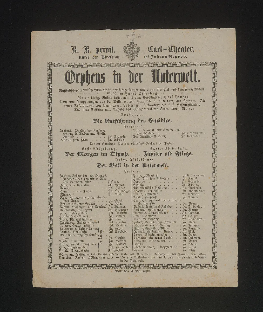 Orpheus in der Unterwelt