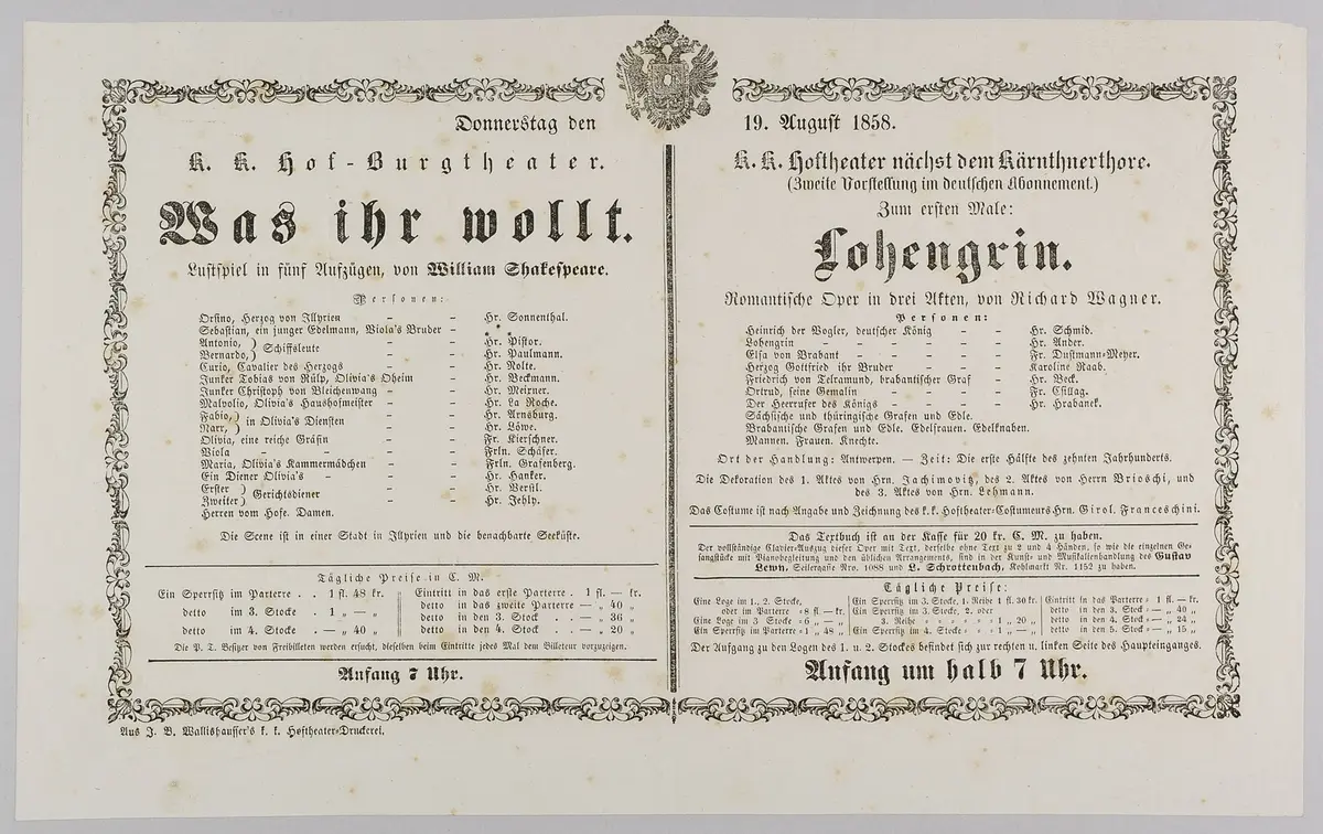 Lohengrin, Was ihr wollt