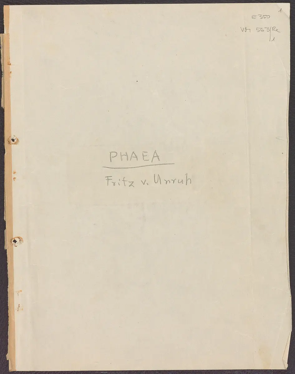 Phaea. 1. Akt