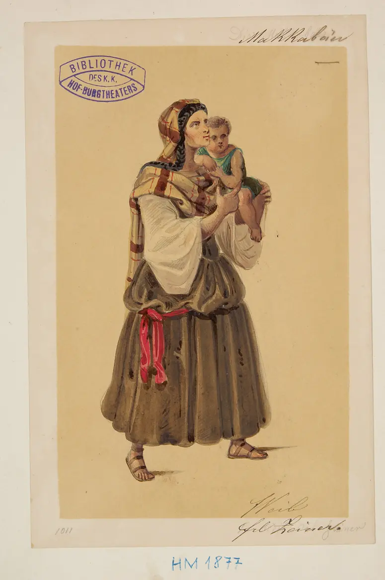 Die Makkabäer, Titel der Serie: Figurinen des k.k. Hof-Burgtheaters