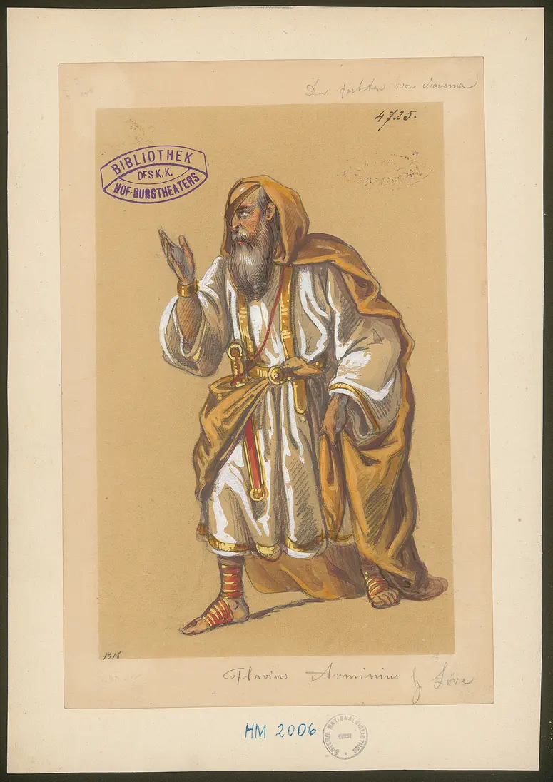 Der Fechter von Ravenna, Titel der Serie: Figurinen des k.k. Hof-Burgtheaters