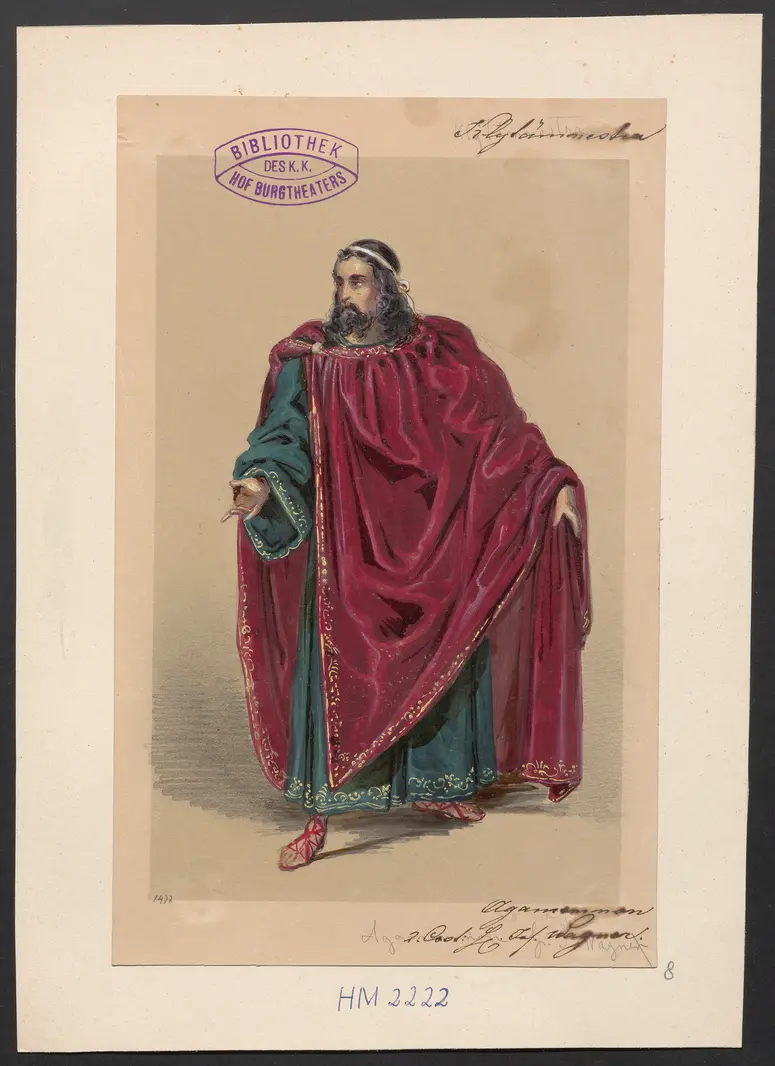 Klytämnestra, Titel der Serie: Figurinen des k.k. Hof-Burgtheaters