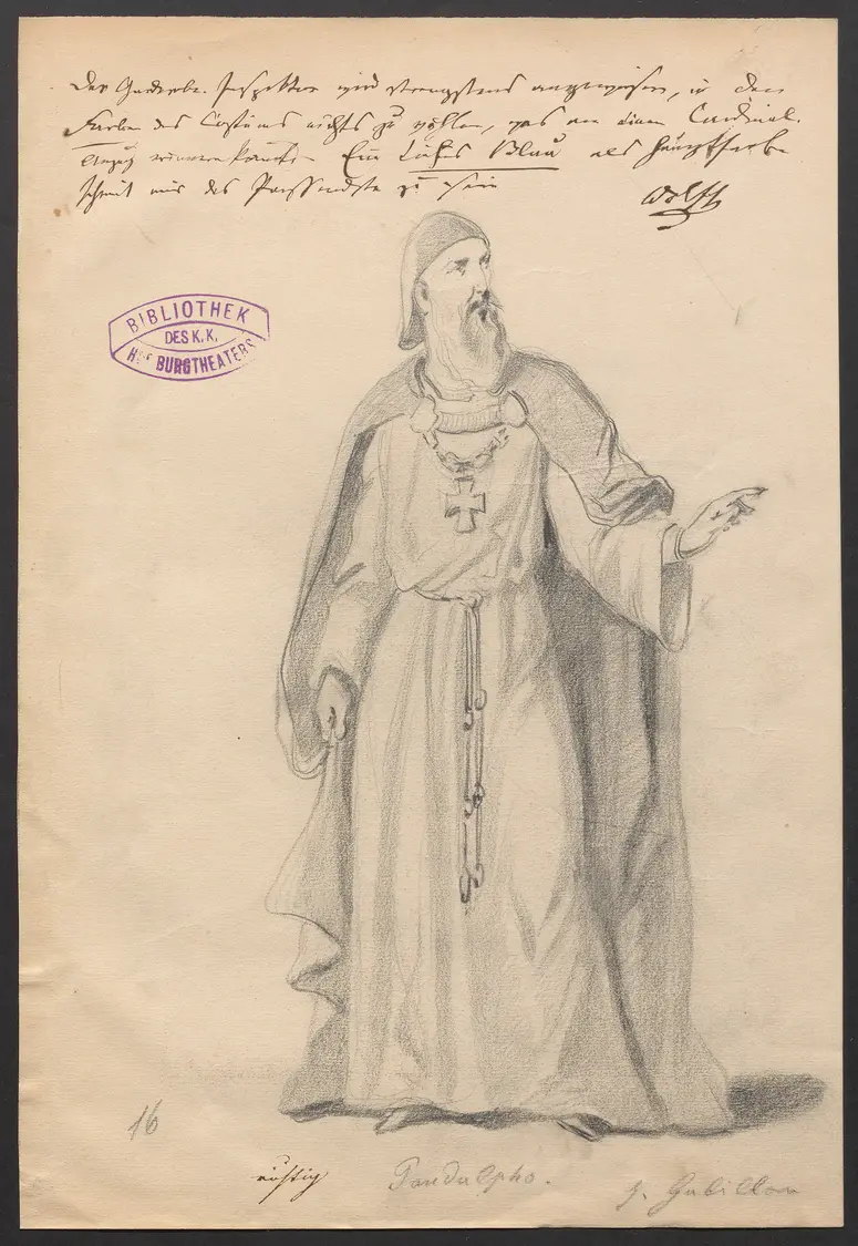 König Johann, Originaltitel: King John, Titel der Serie: Figurinen des k.k. Hof-Burgtheaters