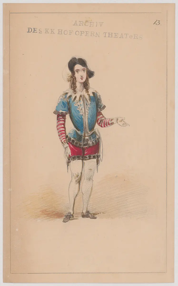 Rigoletto, Titel der Serie: Figurinen des k.k. Hofoperntheaters