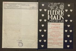 Kabarett Fledermaus, Titel in Vorlageform: Fledermaus Theater und Cabaret, Verweis auf Stücktitel: Das Höschen der Baronesse, Verweis auf Stücktitel: Im Schlafcoupé, Verweis auf Stücktitel: Belagerungszustand