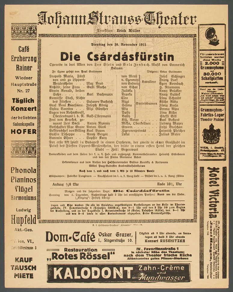 Die Csárdásfürstin