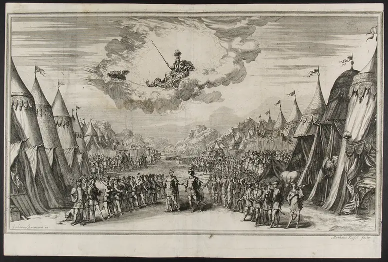 Il Pomo d'Oro, Titel in Vorlageform: Il Pomo d'Oro. Festa Teatrale Rappresenta in Vienna per l'augustissime Nozze delle Sacre Cesaree Reali Maesta di Leopoldo e Margherita., Alternativtitel: Der guldene Apfel