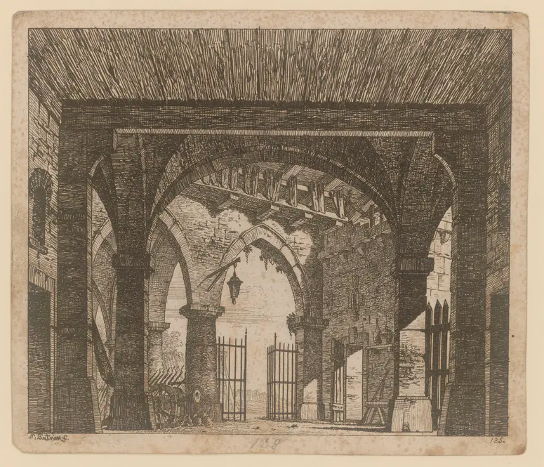ohne Titel, Titel der Serie: Theaterdecorationen nach den Originalskitzen des k.k. Hoftheatermahlers Joseph Platzer radirt und verlegt von Norbert Bittner