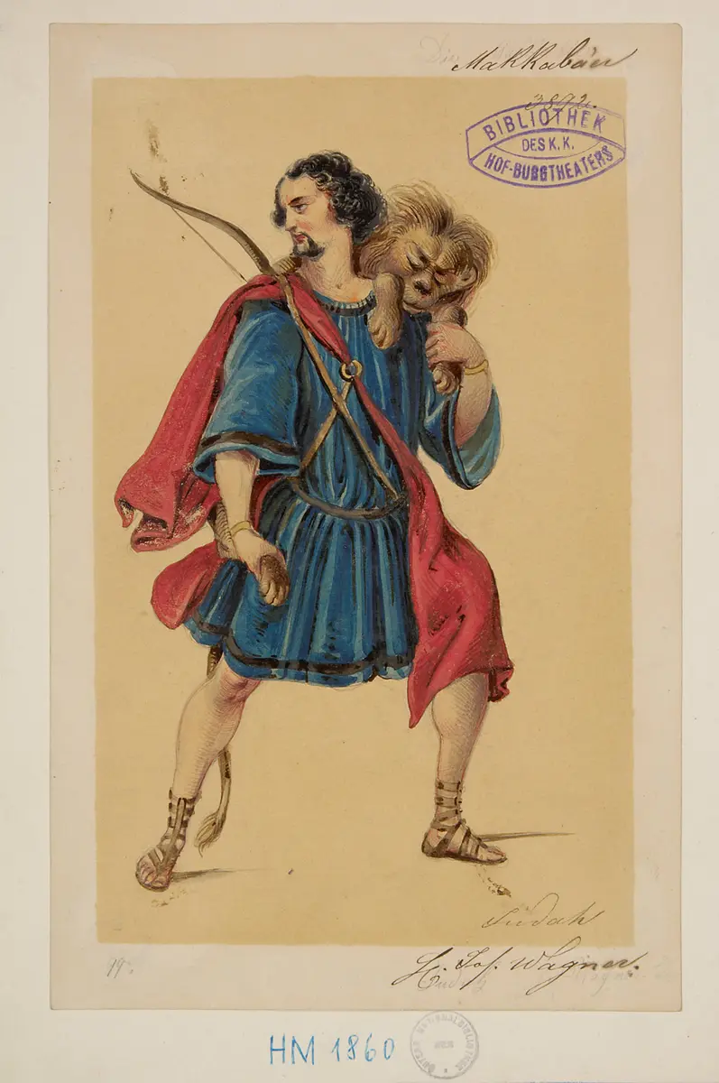 Die Makkabäer, Titel der Serie: Figurinen des k.k. Hof-Burgtheaters