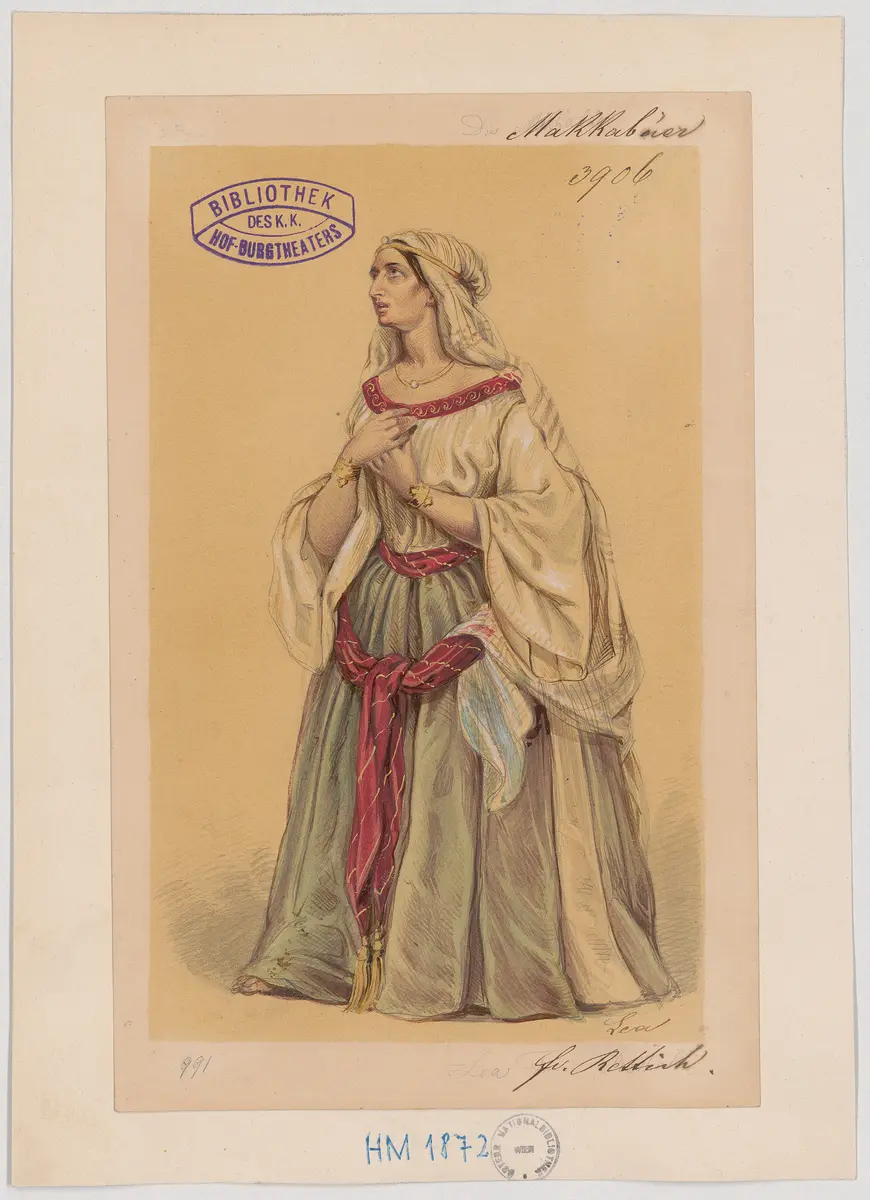 Die Makkabäer, Titel der Serie: Figurinen des k.k. Hof-Burgtheaters