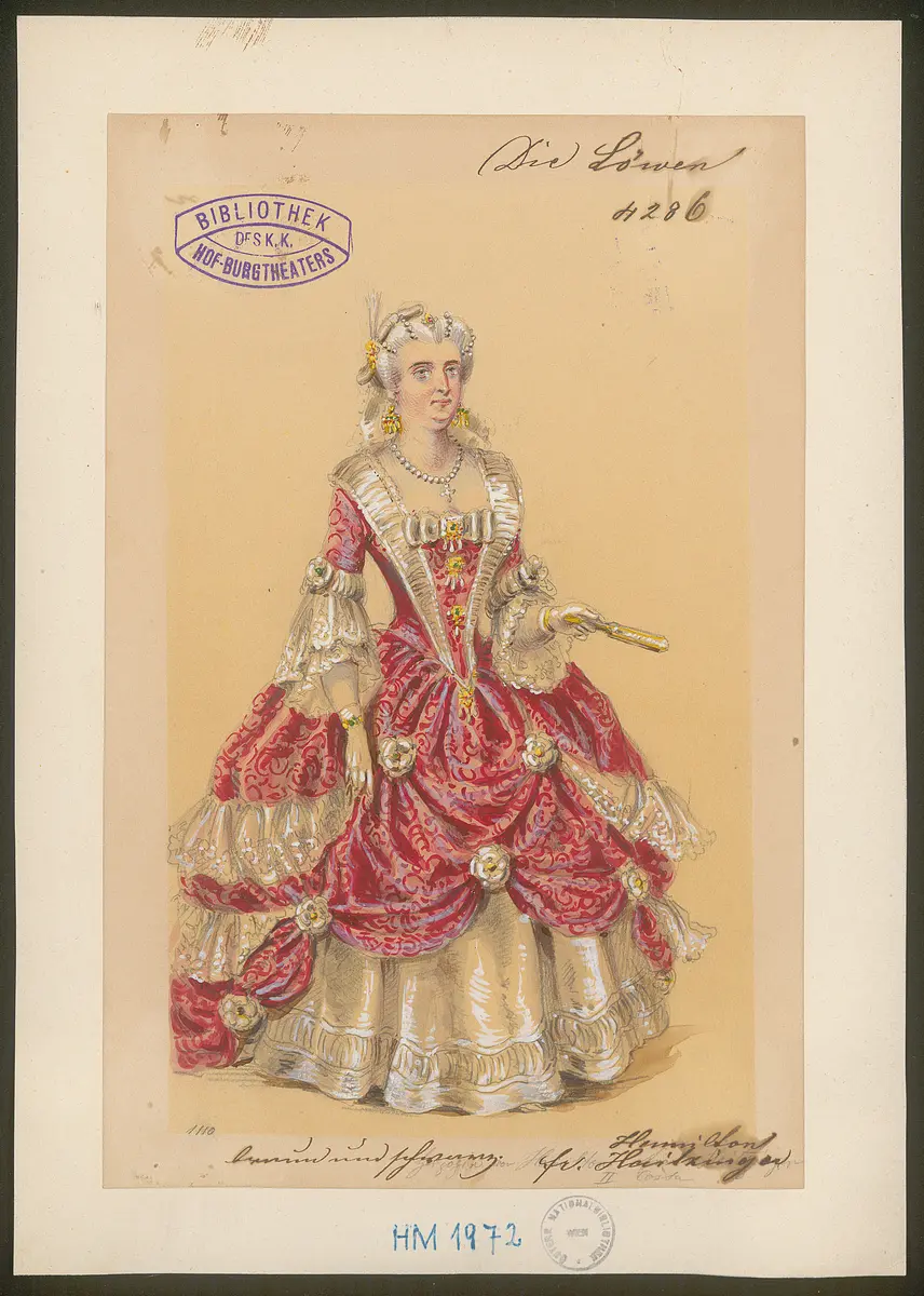 Die Löwen von ehedem, Titel der Serie: Figurinen des k.k. Hof-Burgtheaters