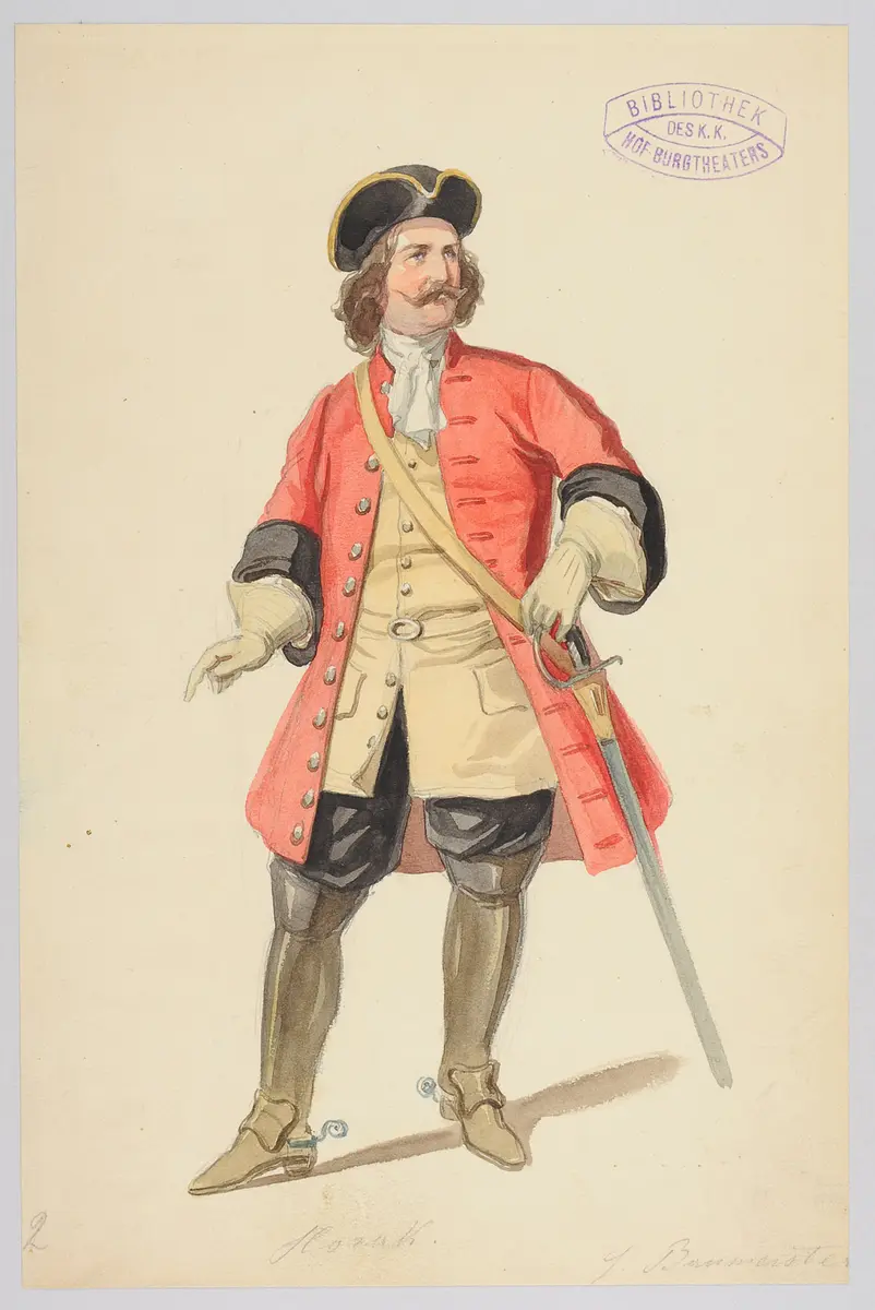 Am Tage von Oudenaarde, Alternativtitel: Am Tage von Oudenarde, Titel der Serie: Figurinen des k.k. Hof-Burgtheaters