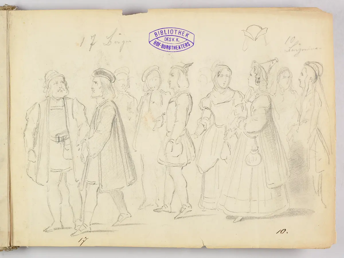Die Jungfrau von Orleans, Titel der Serie: Figurinen des k.k. Hof-Burgtheaters