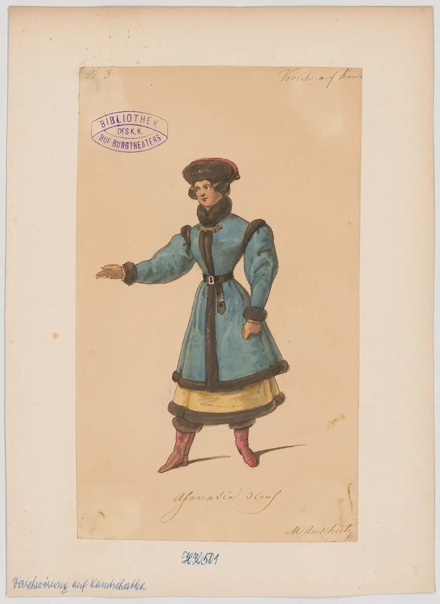 Graf Benjowsky, oder Die Verschwörung auf Kamtschatka, Titel der Serie: Figurinen des k.k. Hof-Burgtheaters