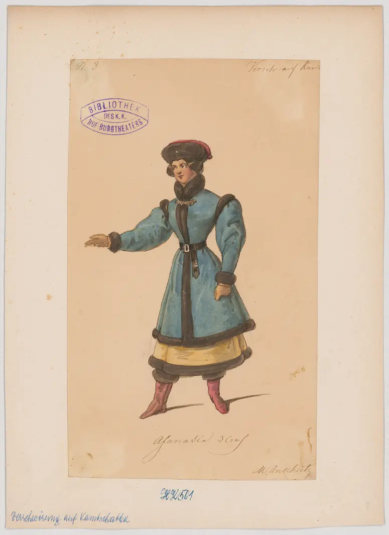 Graf Benjowsky, oder Die Verschwörung auf Kamtschatka, Titel der Serie: Figurinen des k.k. Hof-Burgtheaters