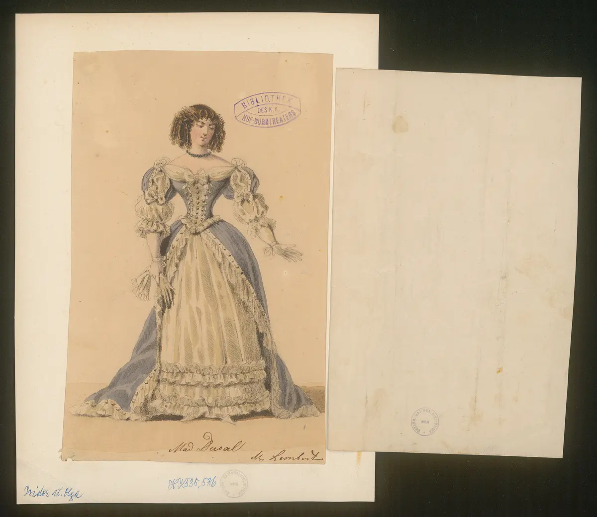 Isidor und Olga, Titel der Serie: Figurinen des k.k. Hof-Burgtheaters