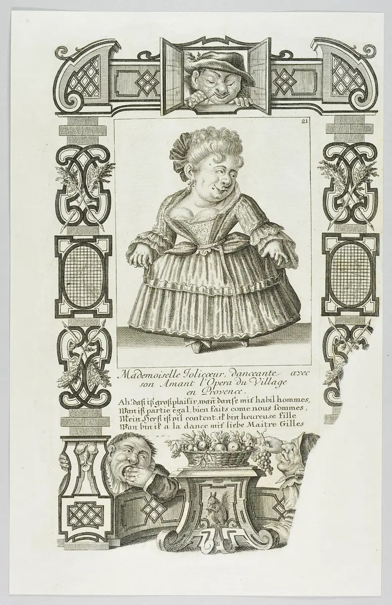 Il Callotto resuscitato oder Neü eingerichtes Zwerchen Cabinett, Mademoiselle Jolicoeur...