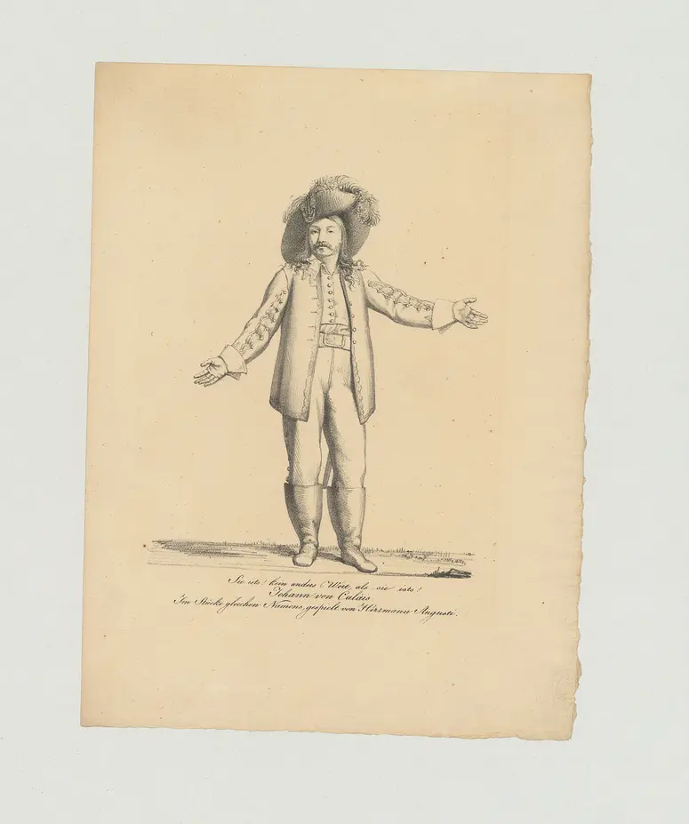 Hermann Augusti, Name der Zeitschrift: Münchner Theater-Journal, Verweis auf Stücktitel: Johann von Calais