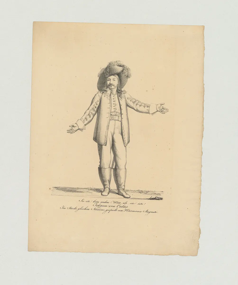 Hermann Augusti, Name der Zeitschrift: Münchner Theater-Journal, Verweis auf Stücktitel: Johann von Calais