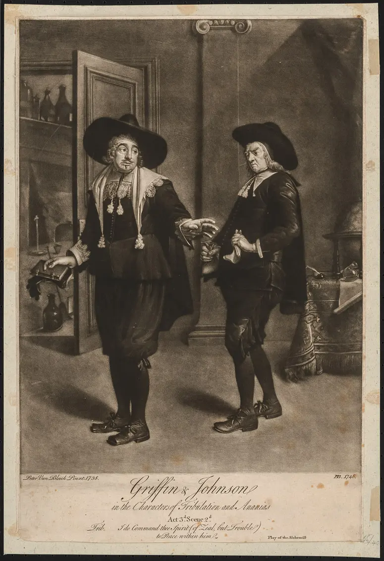 Benjamin Griffin, Verweis auf Stücktitel: The Alchemist