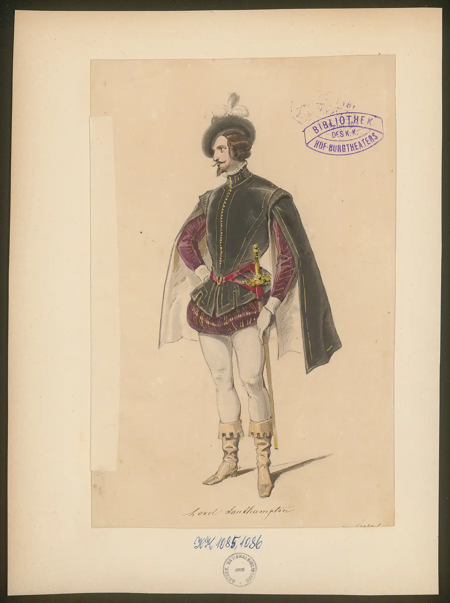 Die Gauklerin, Titel der Serie: Figurinen des k.k. Hof-Burgtheaters