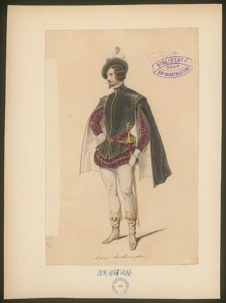 Die Gauklerin, Titel der Serie: Figurinen des k.k. Hof-Burgtheaters