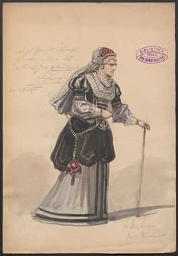 Uriel Acosta, Titel der Serie: Figurinen des k.k. Hof-Burgtheaters