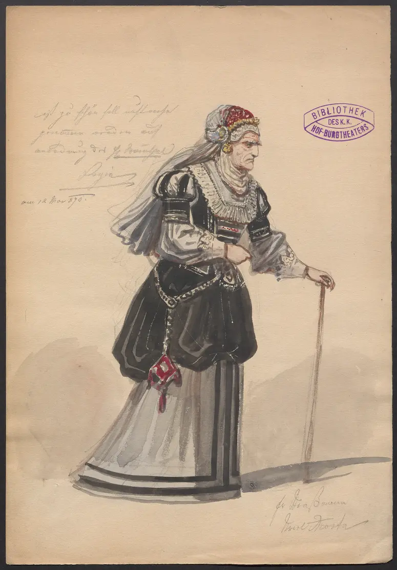 Uriel Acosta, Titel der Serie: Figurinen des k.k. Hof-Burgtheaters