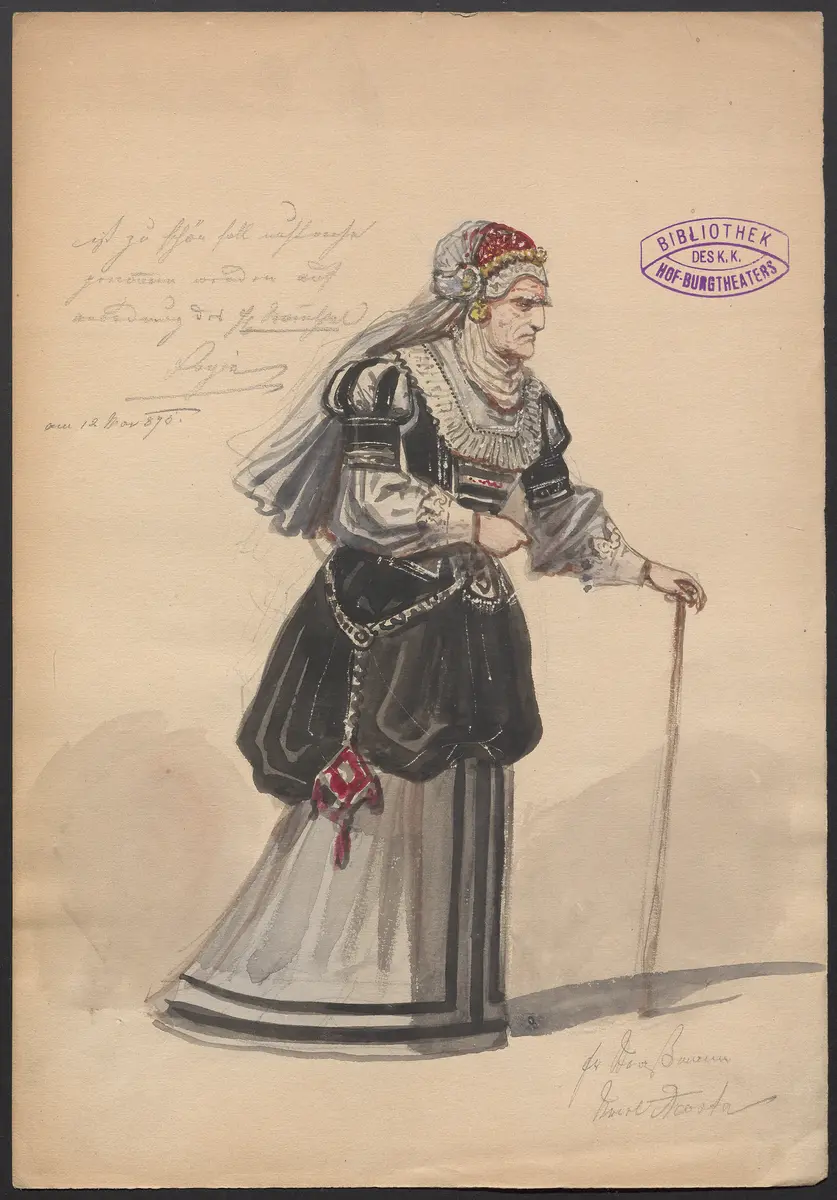 Uriel Acosta, Titel der Serie: Figurinen des k.k. Hof-Burgtheaters
