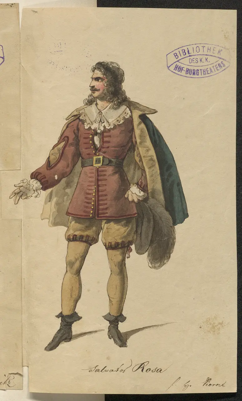 Das Bild der Danae, Titel der Serie: Figurinen des k.k. Hof-Burgtheaters