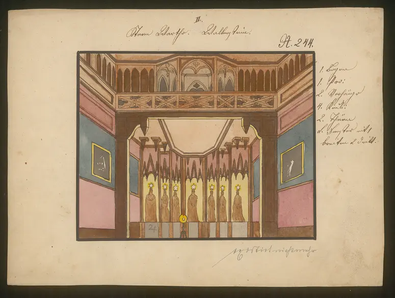 Wallenstein, Titel der Serie: Dekorationsfundus der Hoftheater (Altbestand aus der ersten Hälfte des 19. Jh.)