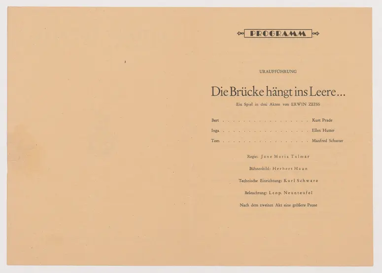 Die Brücke hängt ins Leere