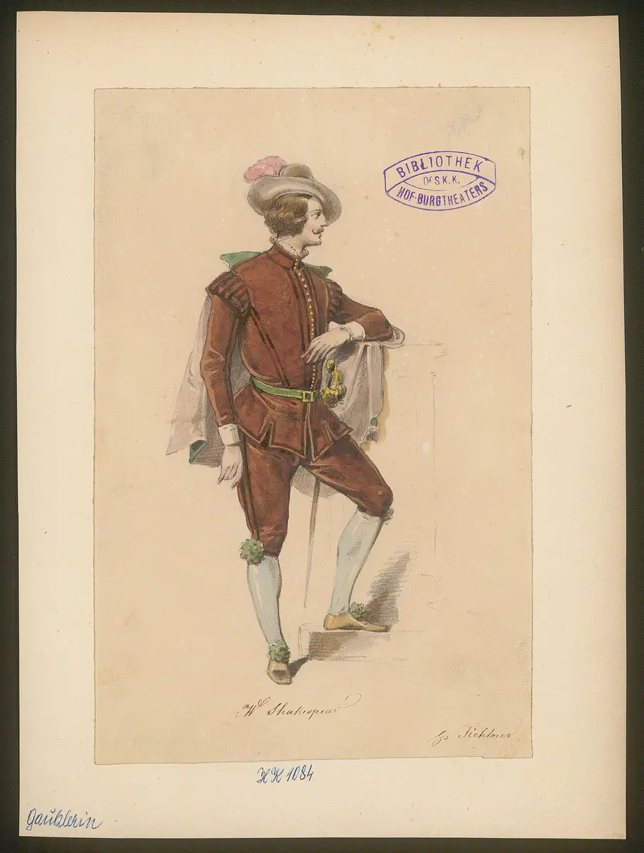 Die Gauklerin, Titel der Serie: Figurinen des k.k. Hof-Burgtheaters