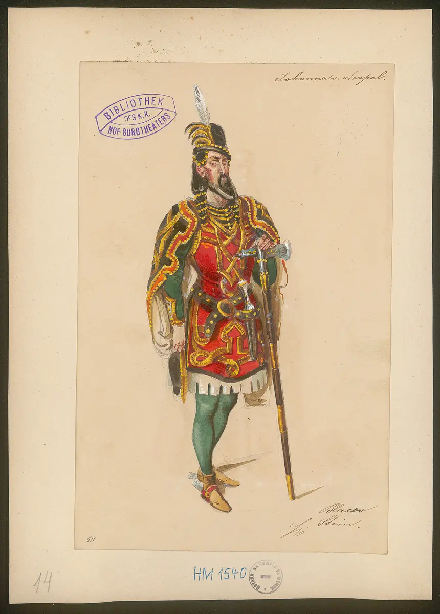 Johanna von Neapel, Titel der Serie: Figurinen des k.k. Hof-Burgtheaters