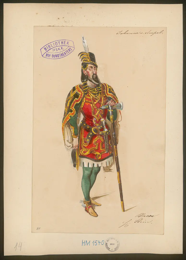 Johanna von Neapel, Titel der Serie: Figurinen des k.k. Hof-Burgtheaters