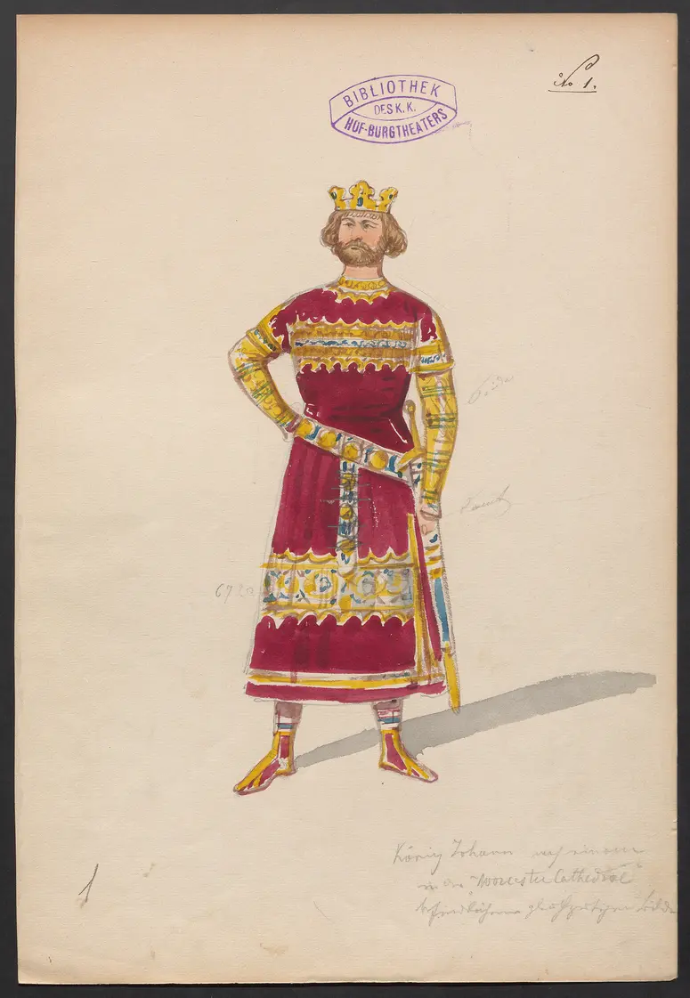 Lady Gloster, Titel der Serie: Figurinen des k.k. Hof-Burgtheaters